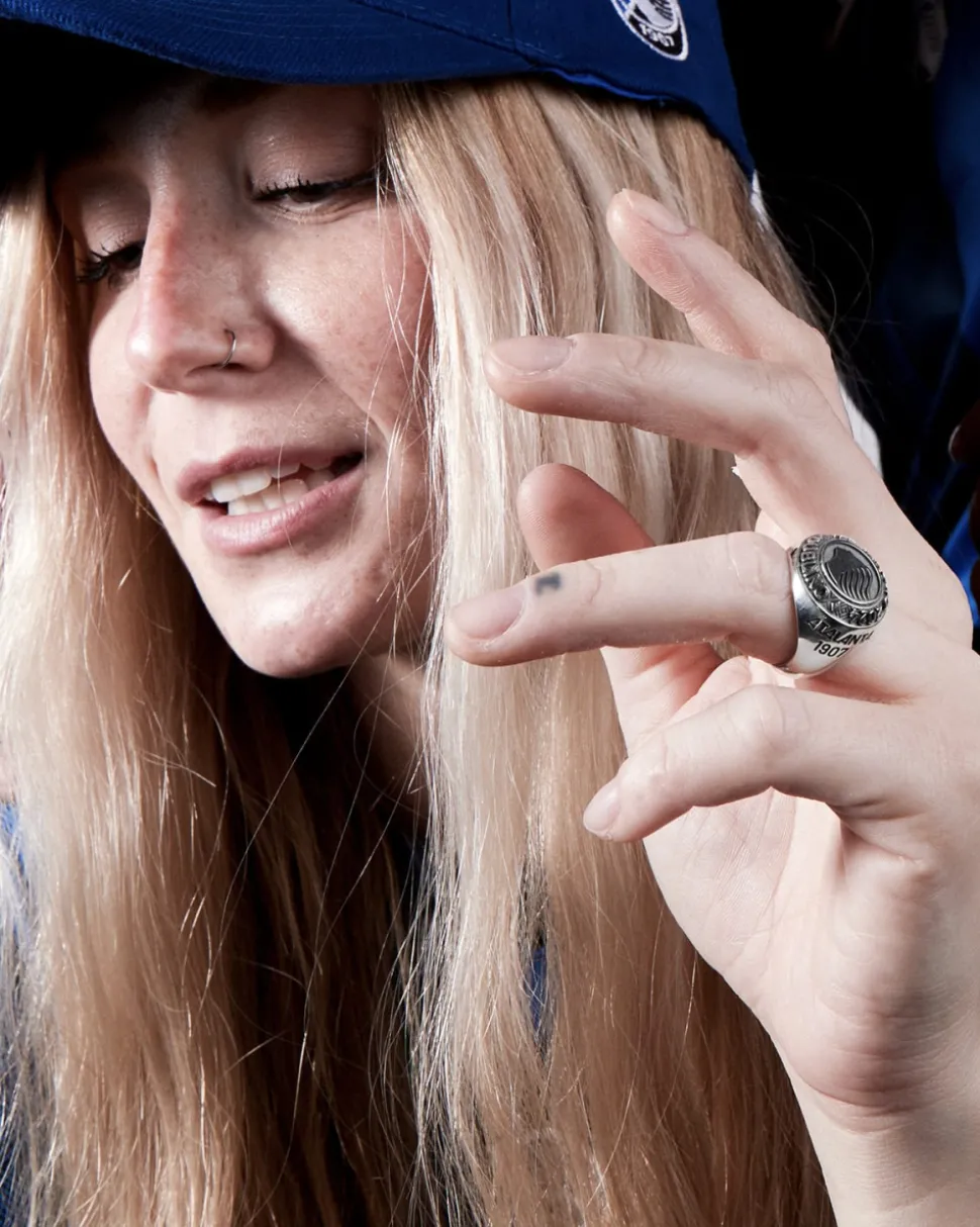 ANELLO CELEBRATIVO ATALANTA CAMPIONE D'EUROPA IN ARGENTO