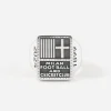 ANELLO CHEVALIER AC MILAN 125 ANNIVERSARIO CON LOGO 1899 IN ARGENTO