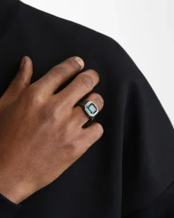 ANELLO CHEVALIER BOLD PUNCH IN ARGENTO