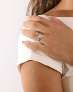 ANELLO CHEVALIER CUORE REGOLABILE IN ARGENTO CON PAVÈ DI BRILLANTI