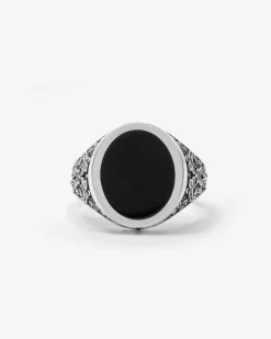 ANELLO CHEVALIER GIULIETTA CON PIETRA NERA