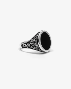 ANELLO CHEVALIER GIULIETTA CON PIETRA NERA