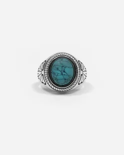 ANELLO CHEVALIER LOTUS II CON PIETRA TURCHESE