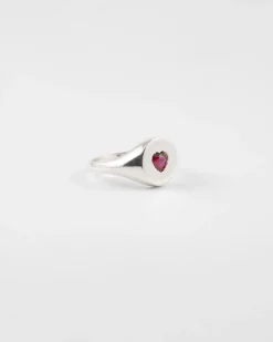 ANELLO CHEVALIER LOVE PROMISE IN ARGENTO CON BRILLANTE A CUORE