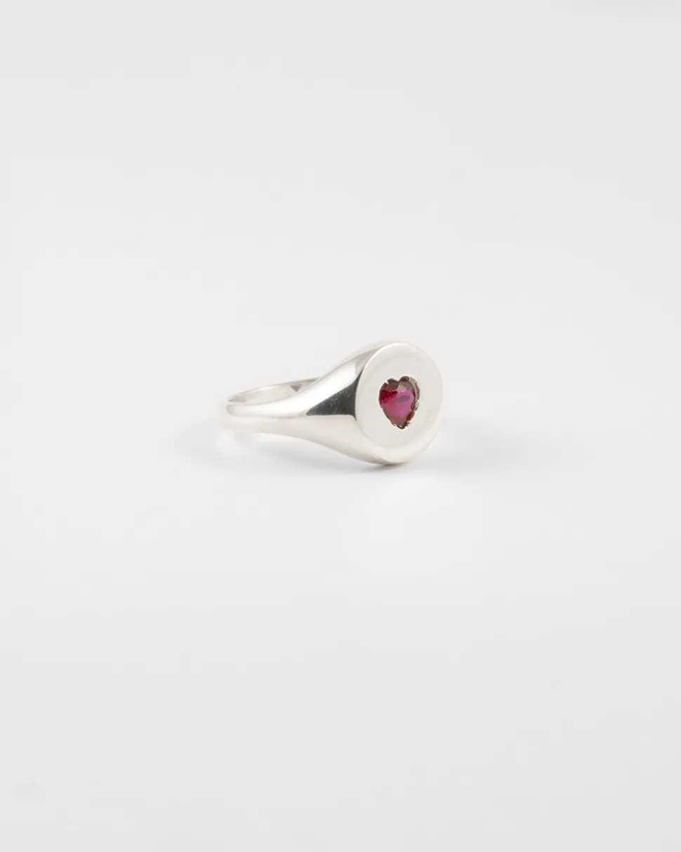 ANELLO CHEVALIER LOVE PROMISE IN ARGENTO CON BRILLANTE A CUORE