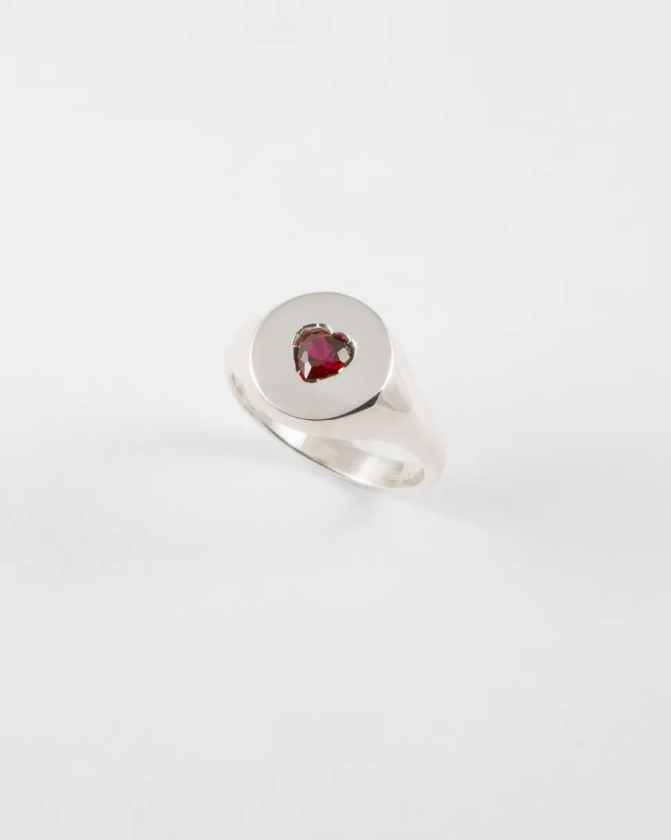 ANELLO CHEVALIER LOVE PROMISE IN ARGENTO CON BRILLANTE A CUORE