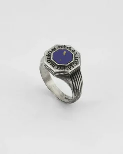 ANELLO CHEVALIER OMNIA VINCIT AMOR IN ARGENTO