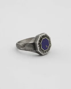 ANELLO CHEVALIER OMNIA VINCIT AMOR IN ARGENTO