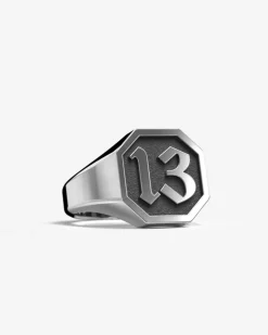 ANELLO CHEVALIER OTTAGONO CON LETTERA INIZIALE PERSONALIZZATA