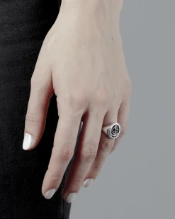 ANELLO CHEVALIER OVALE ANCORA CON CORDA