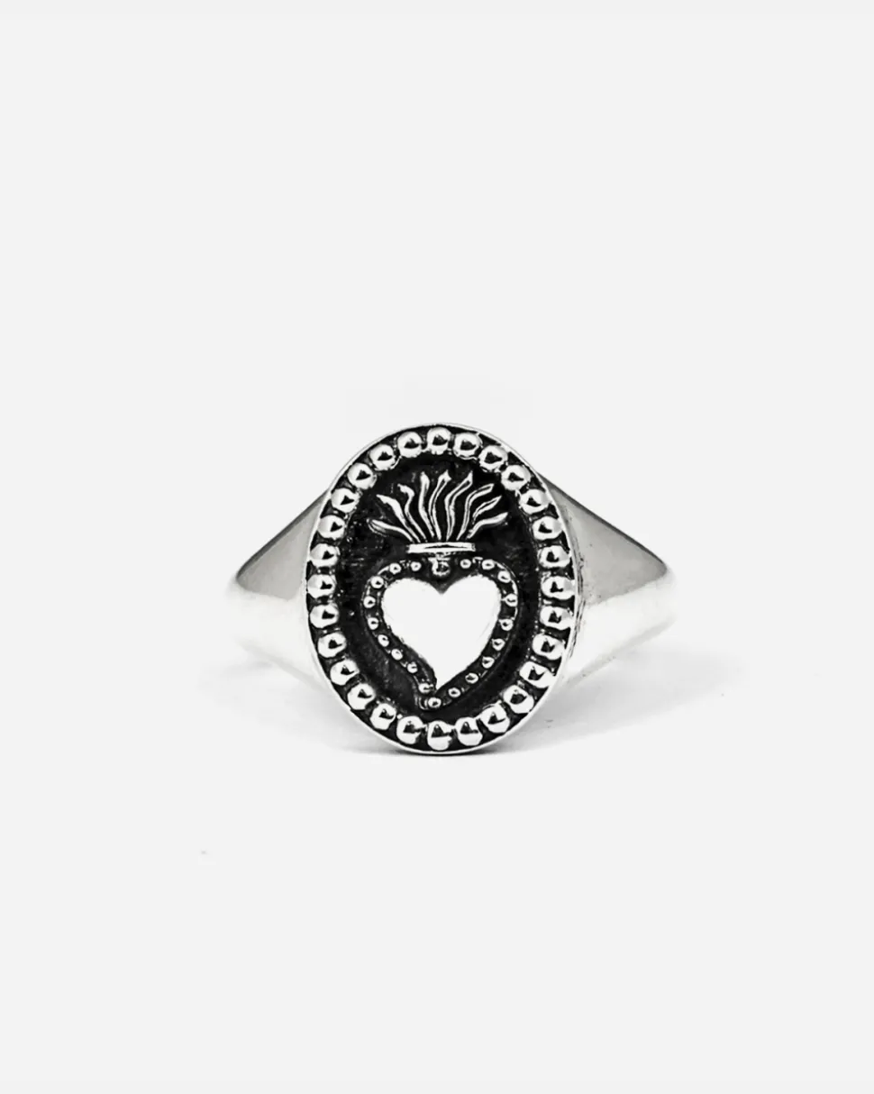 ANELLO CHEVALIER OVALE CUORE EX-VOTO