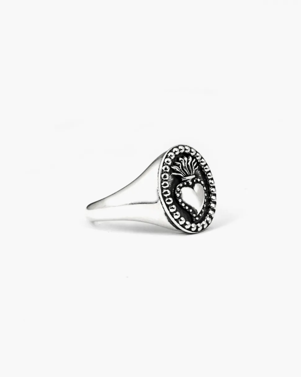 ANELLO CHEVALIER OVALE CUORE EX-VOTO
