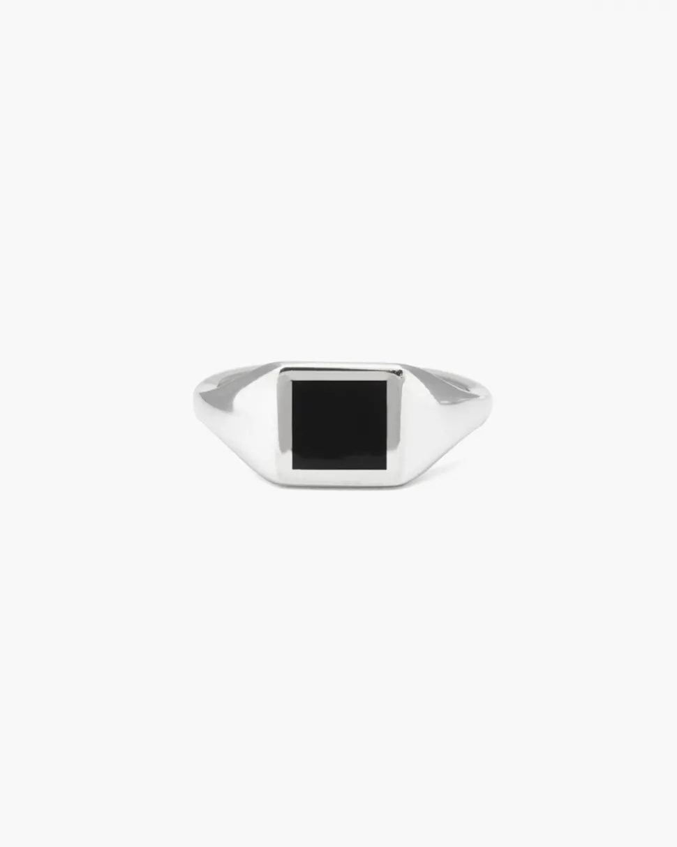 ANELLO CHEVALIER QUADRATO DA MIGNOLO SMALTATO