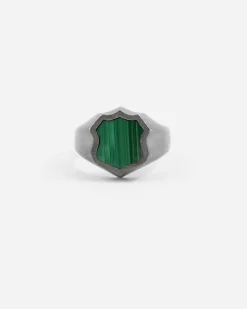 ANELLO CHEVALIER SCUDO IN ARGENTO