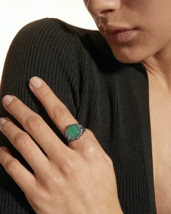 ANELLO CHEVALIER SCUDO IN ARGENTO