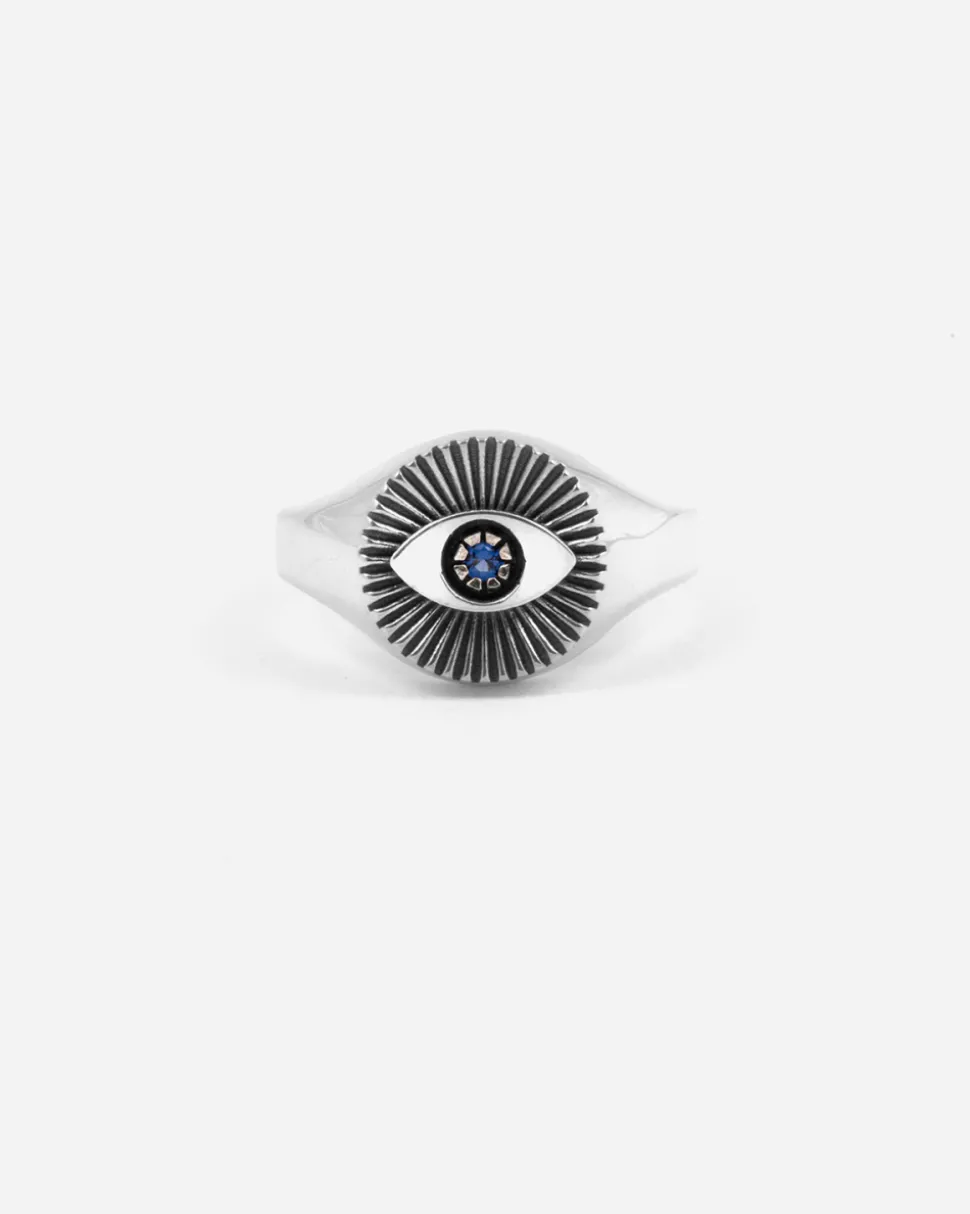 ANELLO CHEVALIER TERZO OCCHIO IN ARGENTO CON BRILLANTE