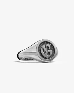 ANELLO CHEVALIER TONDO MINI CON LETTERA INIZIALE PERSONALIZZATA