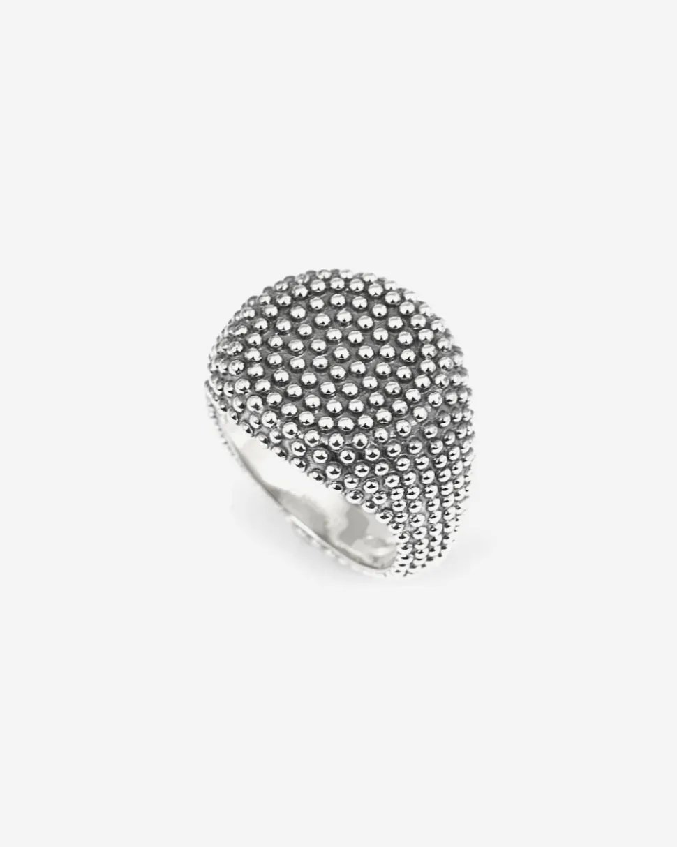 ANELLO CHEVALIER TONDO PUNTINATO