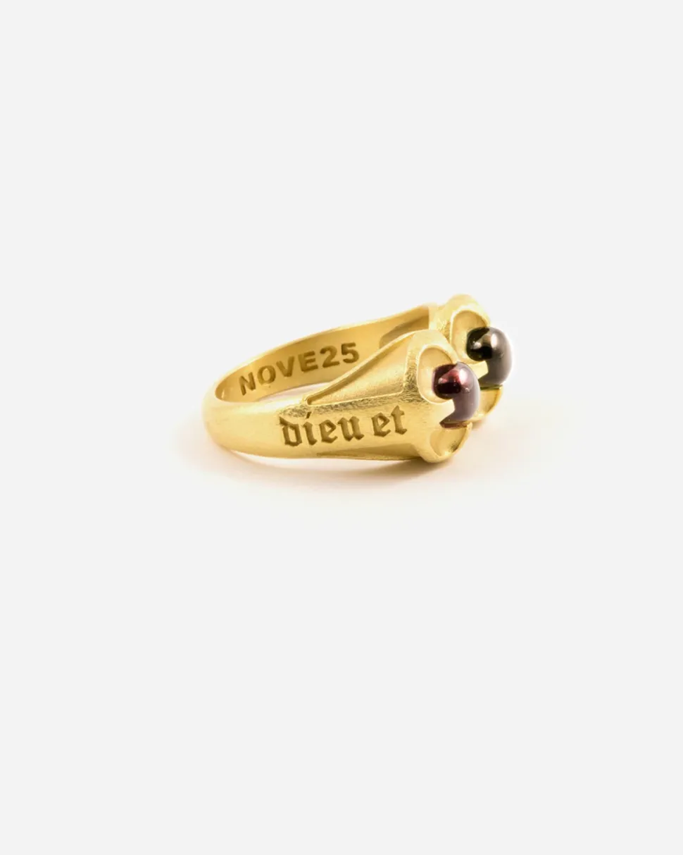 ANELLO DIEU ET LE ROI PLACCATO ORO