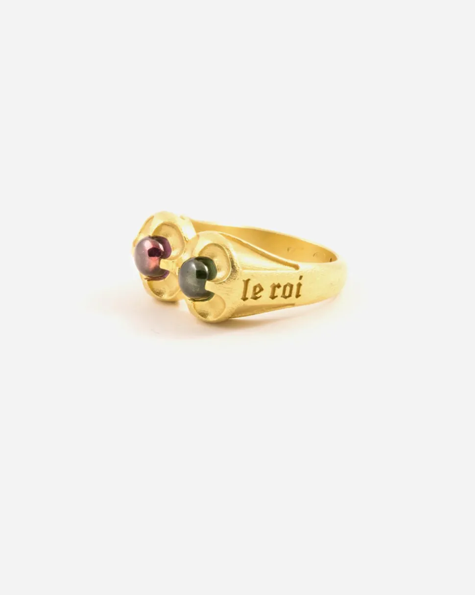 ANELLO DIEU ET LE ROI PLACCATO ORO