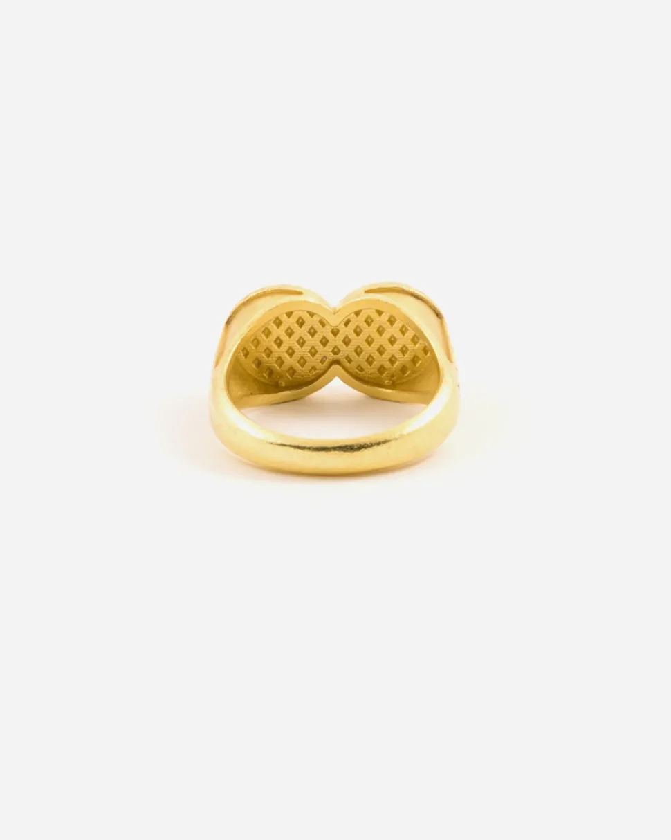 ANELLO DIEU ET LE ROI PLACCATO ORO