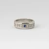 ANELLO FASCIA LA FORTUNA IN ARGENTO CON PIETRA BLU