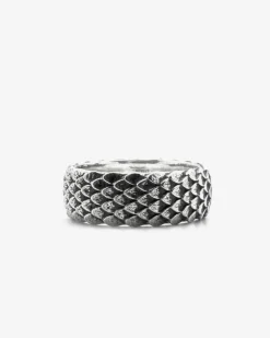 ANELLO FASCIA SQUAMATA IN ARGENTO