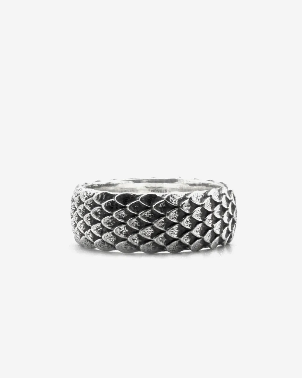 ANELLO FASCIA SQUAMATA IN ARGENTO