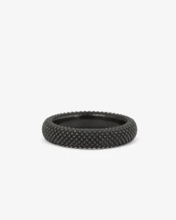 ANELLO FEDE PUNTINATA TOTAL BLACK