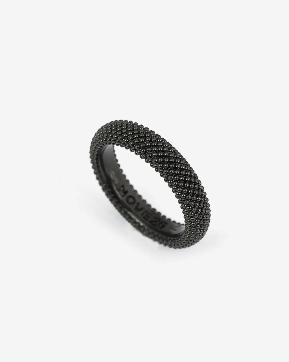 ANELLO FEDE PUNTINATA TOTAL BLACK