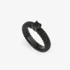 ANELLO FEDE SOLITARIO PUNTINATO TOTAL BLACK