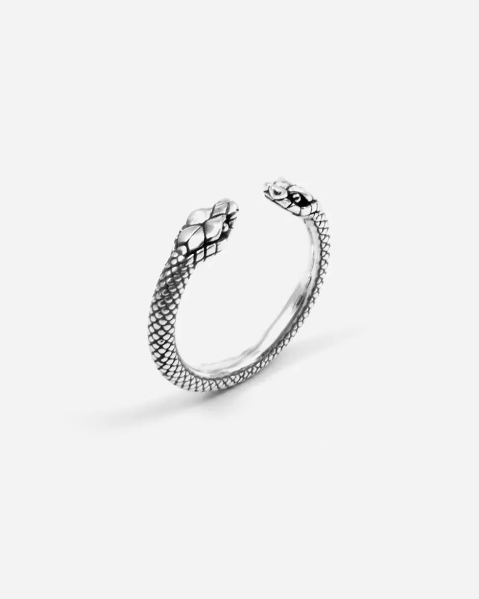 ANELLO FEDINA APERTA SERPENTE IN ARGENTO