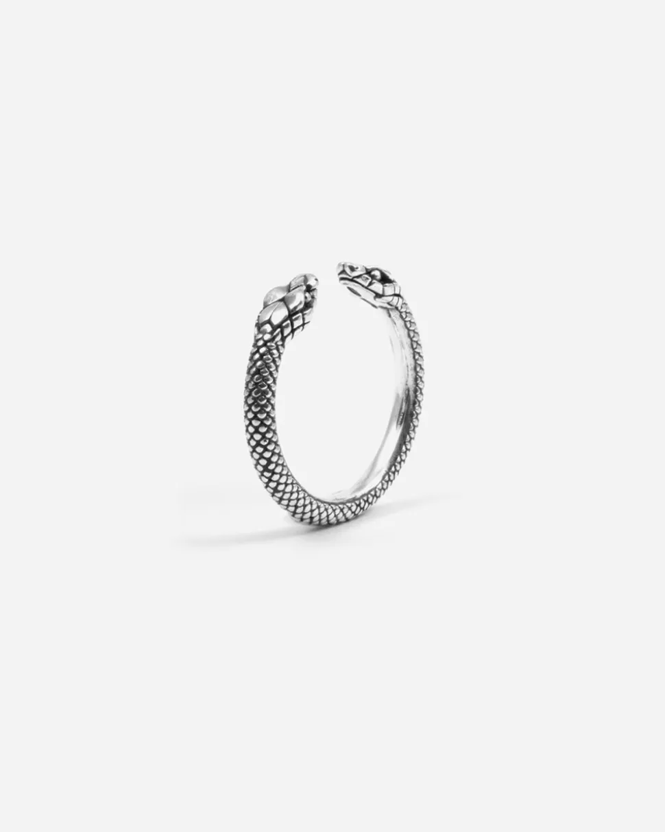 ANELLO FEDINA APERTA SERPENTE IN ARGENTO