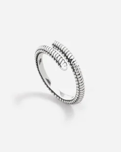 ANELLO FEDINA CONTRARIÉ CORDA ROPE SPIRAL IN ARGENTO