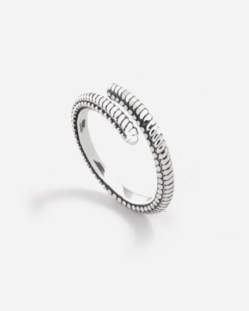 ANELLO FEDINA CONTRARIÉ CORDA ROPE SPIRAL IN ARGENTO