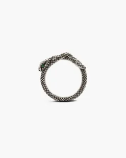 ANELLO FEDINA SERPENTE CON OCCHI CON BRILLANTI VERDI