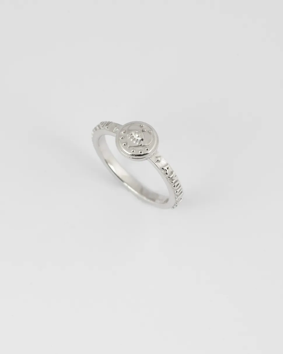 ANELLO FEDINA TAROCCHI GLI AMANTI IN ARGENTO