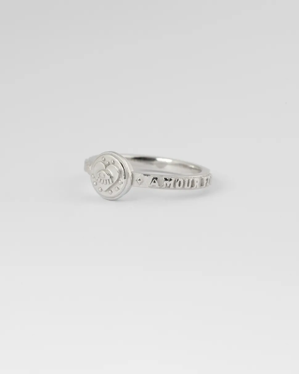 ANELLO FEDINA TAROCCHI GLI AMANTI IN ARGENTO