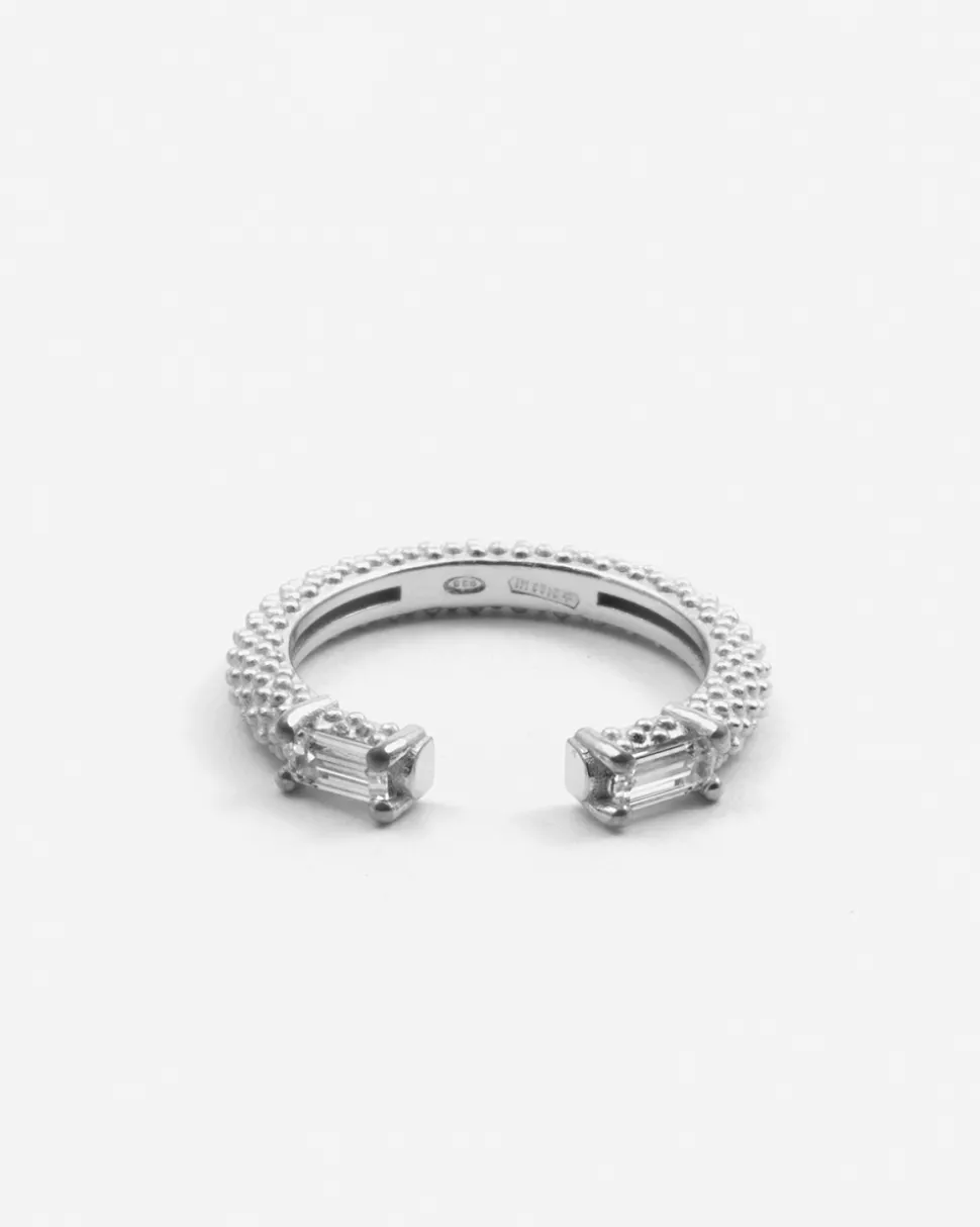 ANELLO IN ARGENTO DOUBLE MIRROR CON BRILLANTI