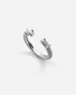 ANELLO IN ARGENTO DOUBLE MIRROR CON BRILLANTI