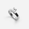 ANELLO IN ARGENTO THICK MIRROR CON BRILLANTI