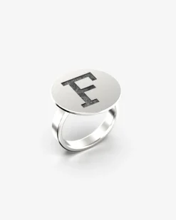 ANELLO PIASTRA TONDA CON INCISIONE PERSONALIZZATA