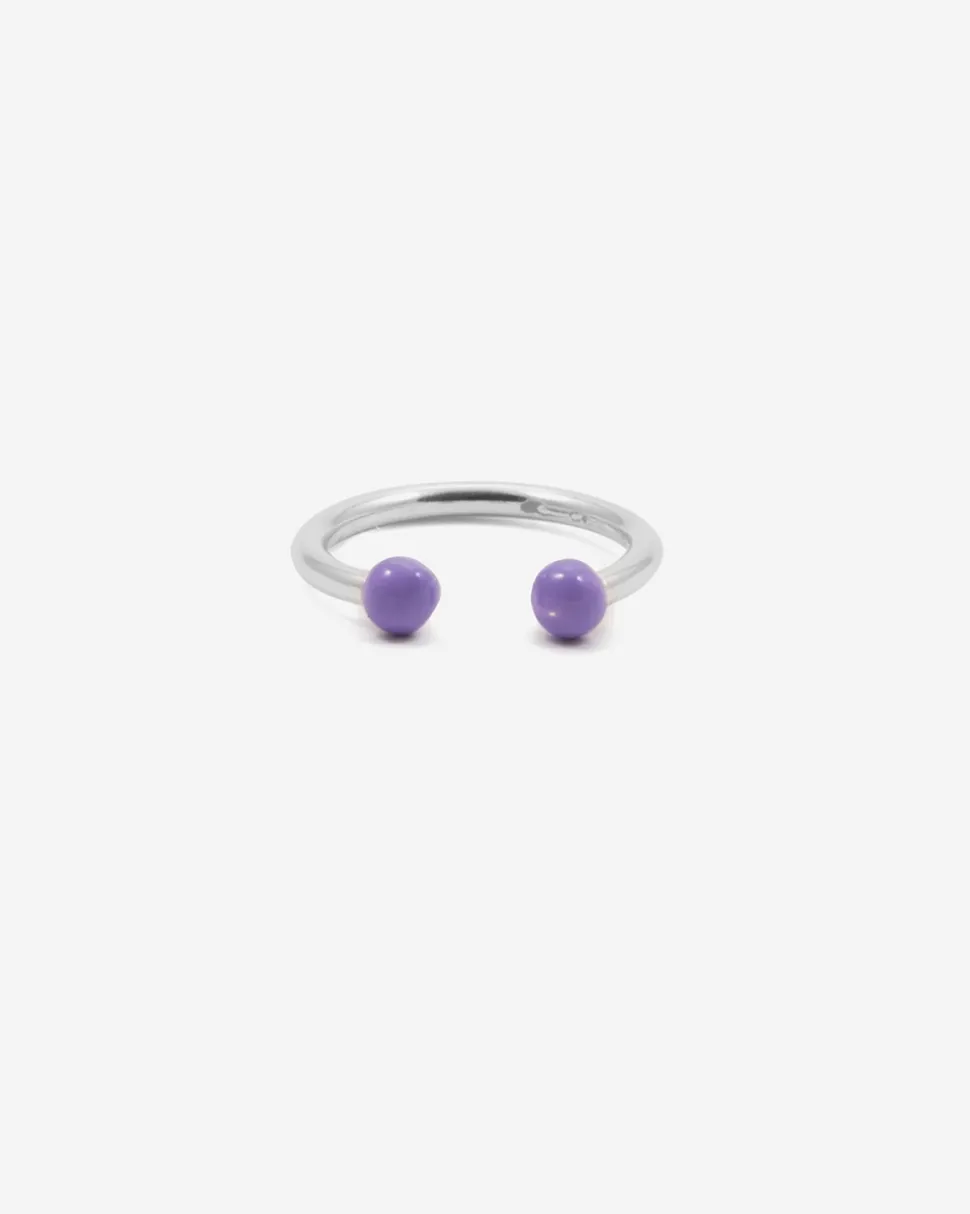 ANELLO PIERCING SFERE GRANDE LILLA