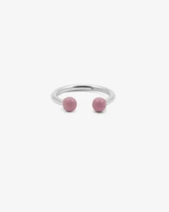ANELLO PIERCING SFERE GRANDE ROSA
