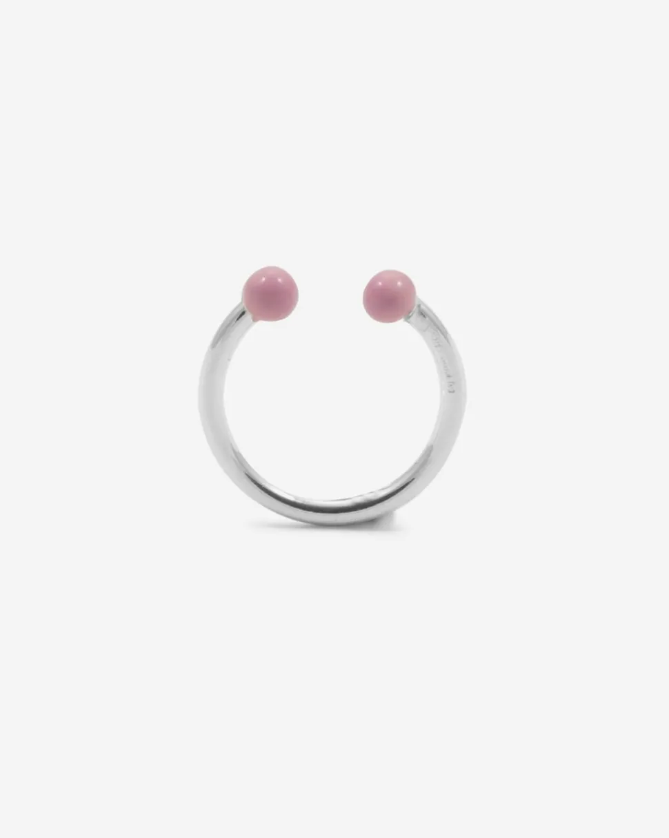 ANELLO PIERCING SFERE GRANDE ROSA