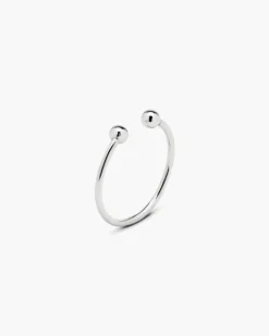 ANELLO PIERCING SFERE IN ARGENTO