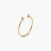ANELLO PIERCING SFERE PLACCATO ORO