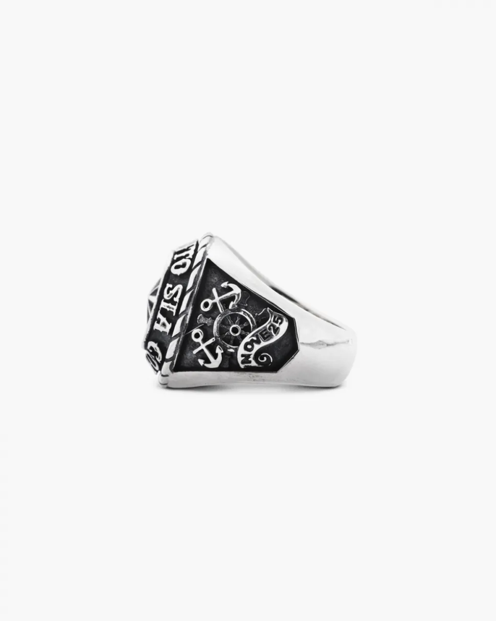 ANELLO ROSA DEI VENTI TRADITIONAL IN ARGENTO