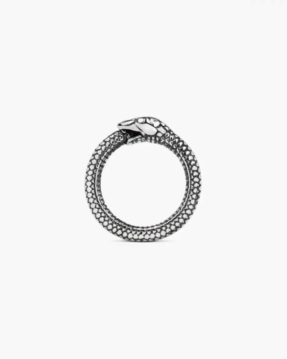 ANELLO SERPENTE UROBORO ARGENTO