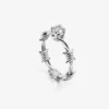 ANELLO SOLITARIO FILO SPINATO IN ARGENTO